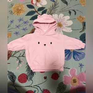 H&M Pink Kids Hoodie with Bear Face
